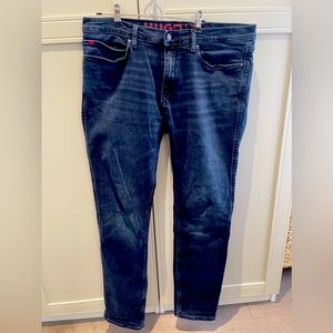 HUGO blue/black 708 tapered jeans size 32.